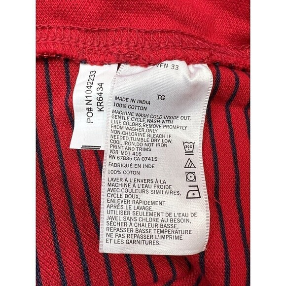 NAUTICA Men's Slim Fit Red Navy Stripe Henley S/S Polo Hidden Snaps Size XL - Picture 6 of 8